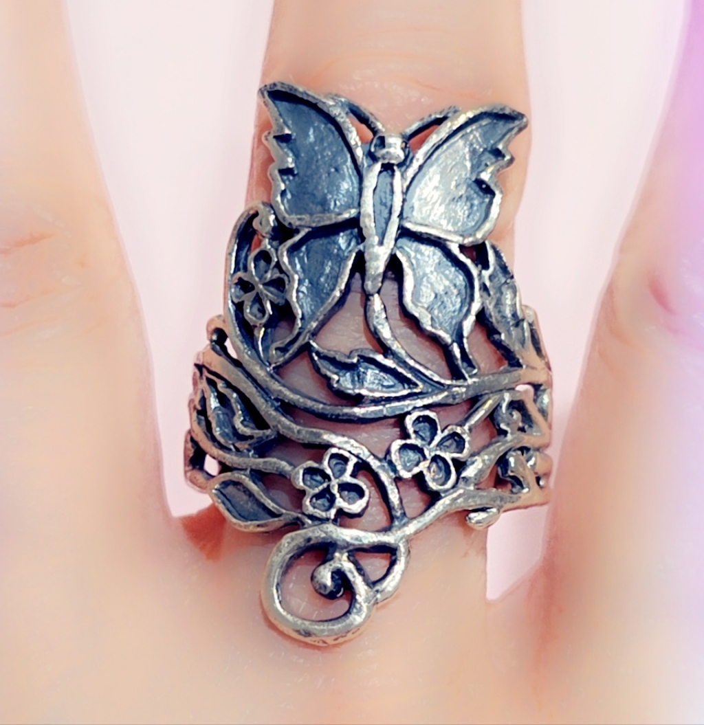 Xl Butterfly Sterling Silver Ring 117$